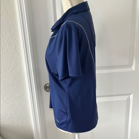 ANNIKA Cutter & Buck Blue and Citron Golf Shirt - Picture 5 of 10